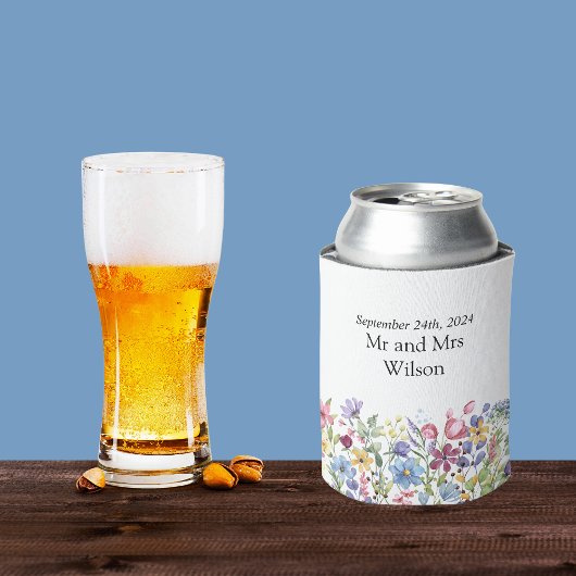 Boheemse Waterverf Tuinbloemen Blikjeskoeler