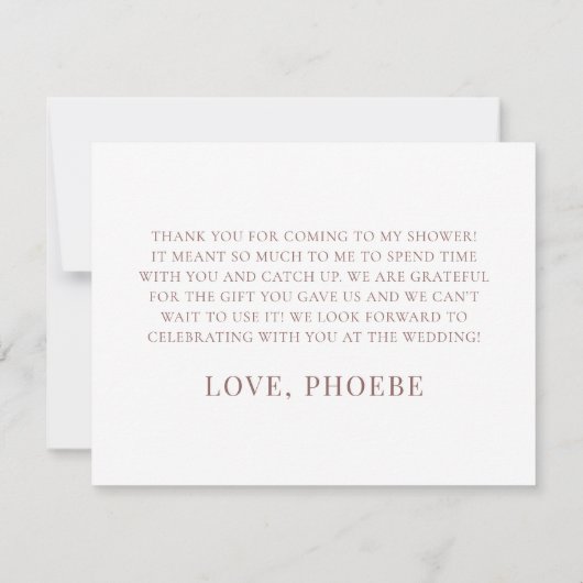 Boheemse Waterverf Wildflower Bruidsdouche Plat Bedankkaart (Achterkant)