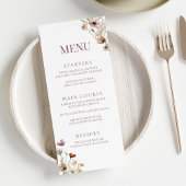 Boheemse Waterverf Wildflower Vrijgezellenfeest Menu