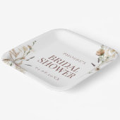 Boheemse Waterverf Wildflower Vrijgezellenfeest Papieren Bordje (Gebogen)