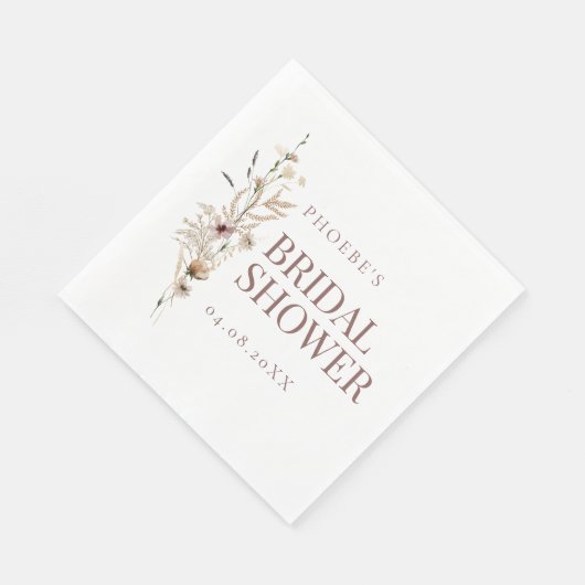 Boheemse Waterverf Wildflower Vrijgezellenfeest Servet (Hoek)