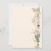 Boheemse weide wilde bloemen lente afstuderen aankondiging (Achterkant)