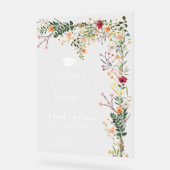 Boheemse weide wilde bloemen welkom afstuderen acryl bord (Hoek)