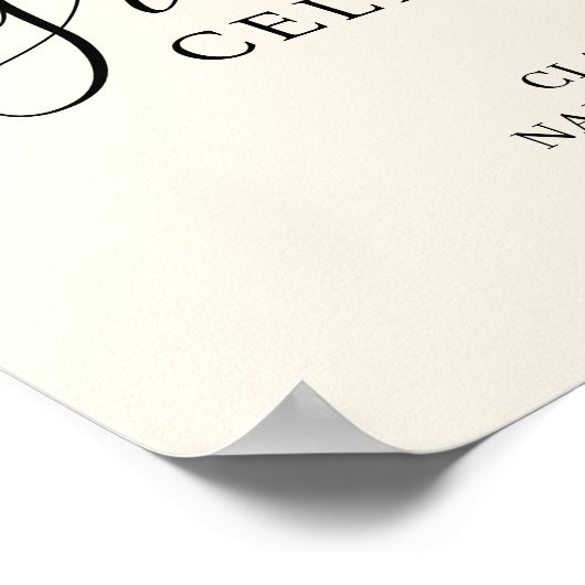 Boheemse weide wilde bloemen welkom afstuderen poster (Hoek)