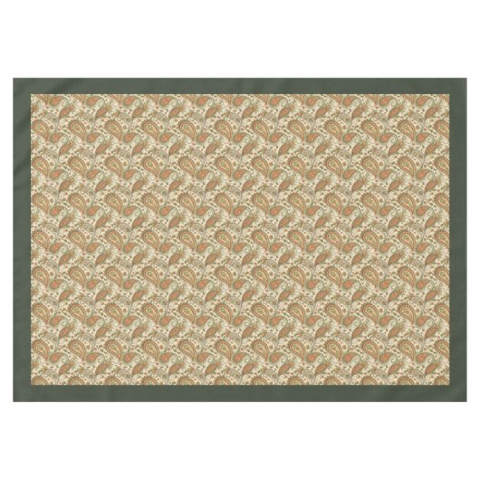 Boheemse wervelende tafelkleed in warme aardse tin (Voorkant (Horizontaal))