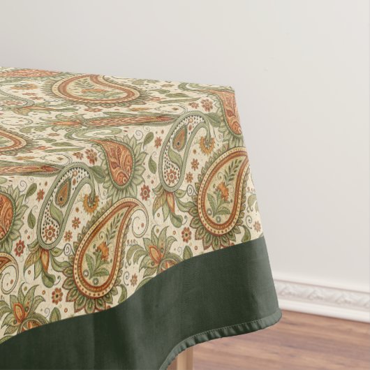 Boheemse wervelende tafelkleed in warme aardse tin (Voorbeeld)