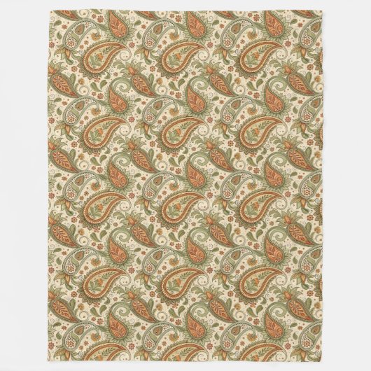 Boheemse wervelingen deken in warme aardse tinten (Voorkant)