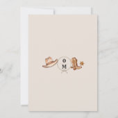 Boheemse Westerne bruiloft Save The Date (Achterkant)