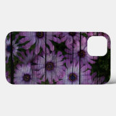 Boheemse Westerne Country Barn Board paarse daisy Case-Mate iPhone Case (Achterkant (horizontaal))