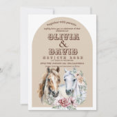 Boheemse Westerne rustieke bruiloft Kaart (Voorkant)