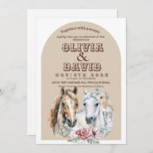 Boheemse Westerne rustieke bruiloft Kaart (Voorkant / Achterkant)