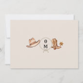 Boheemse Westerse Bruiloft Save The Date (Achterkant)