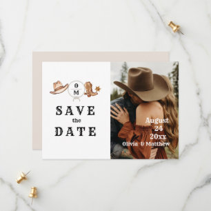Boheemse Westerse Bruiloft Save The Date