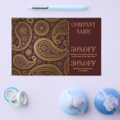 Boheemse westerse landelijke gouden bordeauxrood p flyer (Enkel)