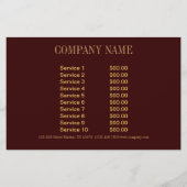 Boheemse westerse landelijke gouden burgundy paisl flyer (Achterkant)