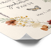 Boheemse wilde bloemen Afstuderen Poster (Hoek)