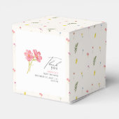 Boheemse wilde bloemen Baby shower Bedankdoosjes (Achterkant)