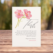 Boheemse wilde bloemen Baby shower Bedankkaart