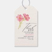 Boheemse wilde bloemen Baby shower Cadeaulabel (Voorkant)