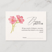 Boheemse wilde bloemen Baby shower Informatiekaartje (Voorkant)