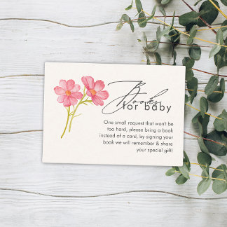 Boheemse wilde bloemen Baby shower Informatiekaartje