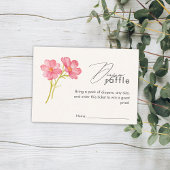 Boheemse wilde bloemen Baby shower Informatiekaartje