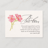Boheemse wilde bloemen Baby shower Informatiekaartje (Voorkant)