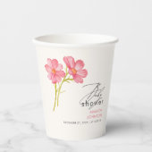 Boheemse wilde bloemen Baby shower Papieren Bekers (Voorkant)