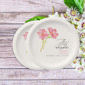 Boheemse wilde bloemen baby shower papieren bordje