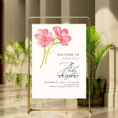 Boheemse wilde bloemen Baby shower Poster