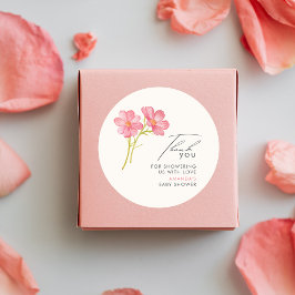 Boheemse wilde bloemen Baby shower Ronde Sticker