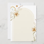 Boheemse Wilde Bloemen Bruidsdouche Bedankkaart (Achterkant)