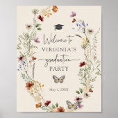 Boheemse Wilde Bloemen Diploma Poster (Voorkant)