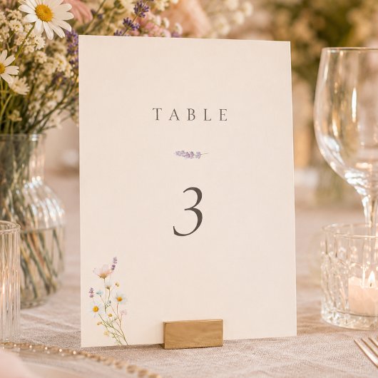 Boheemse Wilde Bloemen Huwelijk Tafelnummer