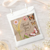 Boheemse wilde bloemen, vlinders, tarwehalmen bedankzakje (Geknipt)