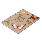 Boheemse wilde bloemen, vlinders, tarwestengels notitieboek (Linkerzijde)