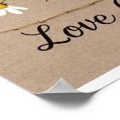 Boheemse wilde bloemen, vlinders, tarwestengels poster (Hoek)