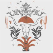 Boheemse wilde westen hedendaagse kunst sticker (Voorkant)