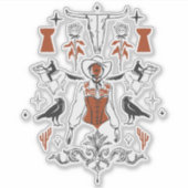 Boheemse wilde westen hedendaagse kunst. sticker (Voorkant)