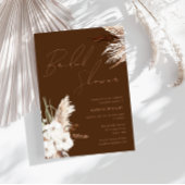 Boheemse Witte Bloemige Moderne Bruidsdouche Kaart