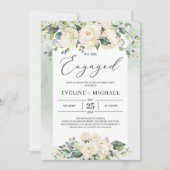 Boheemse witte rozen groen vrijgezellenfeest kaart (Voorkant)