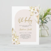 Boheemse woestijn Baby shower Meisje Invitation Kaart (Staand voorkant)
