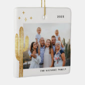 Boheemse Woestijn Cactus Foto Keramische Kerstbal Keramisch Ornament (Rechts)