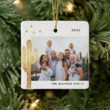 Boheemse Woestijn Cactus Foto Keramische Kerstbal