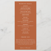 Boheemse Woestijn Waterverfwas Bruiloft Programmakaart (Achterkant)