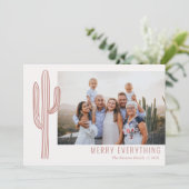 Boheemse woestijncactus familie foto vakantiekaart feestdagenkaart (Staand voorkant)