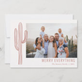Boheemse woestijncactus familie foto vakantiekaart feestdagenkaart (Voorkant)
