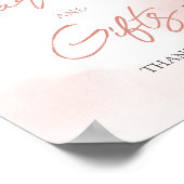 Boheemse zachte roze gouden bloemkaarten en -cadea poster (Hoek)