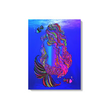 Boheemse Zeemeermin Canvas Wandkunst