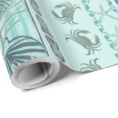 Boheemse zeeschelpen aan de kust cadeaupapier (Rol Hoek)